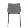 Chaise Simili Cuir - Bucket Gris