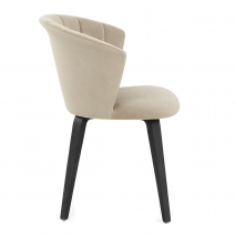 Chaise Bois Velours - Scroll