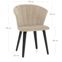 Chaise Bois Velours - Scroll