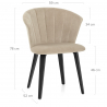 Chaise Bois Velours - Scroll