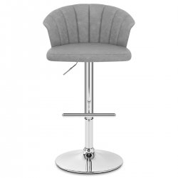 Chaise de Bar Faux Cuir - Symphony Gris