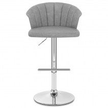 Chaise de Bar Faux Cuir - Symphony Gris