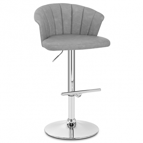 Chaise de Bar Faux Cuir - Symphony Gris