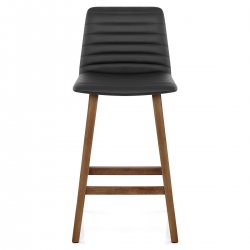 Tabouret de Bar Faux Cuir Spritz - Noir