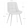 Chaise Faux Cuir Chrome - Milano