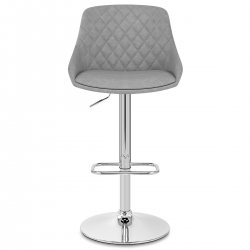 Tabouret de Bar Faux Cuir Chrome - Palace 