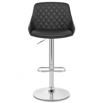 Tabouret de Bar Faux Cuir Chrome - Palace 