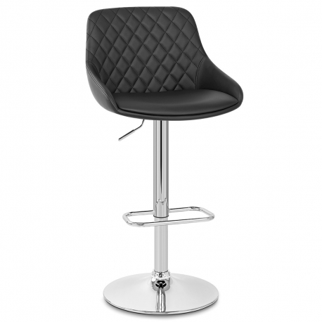 Tabouret de Bar Faux Cuir Chrome - Palace 