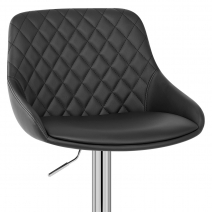 Tabouret de Bar Faux Cuir Chrome - Palace 