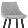 Chaise de Bar Tissu - Regent Gris