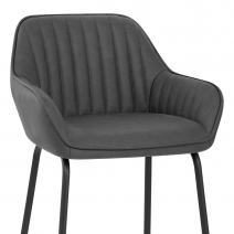 Chaise de Bar Faux Cuir - Kanto Gris Foncé