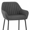 Chaise de Bar Faux Cuir - Kanto Gris Foncé