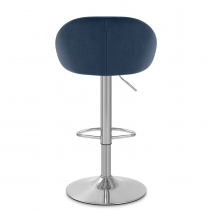 Tabouret de Bar Velours - Decco Bleu