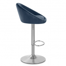 Tabouret de Bar Velours - Decco Bleu