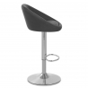 Chaise de Bar Faux Cuir - Decco Gris Foncé
