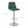 Tabouret de Bar Velours - Melody Vert