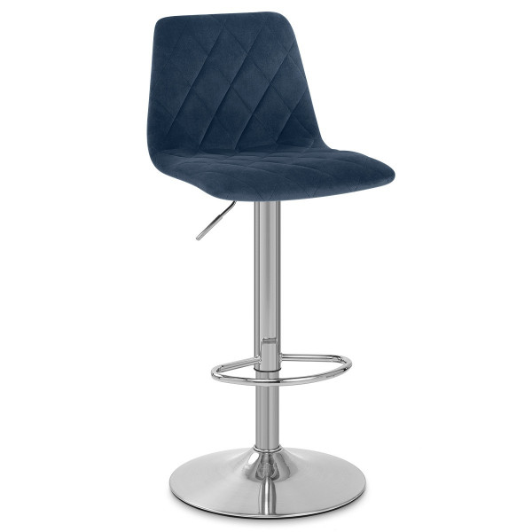 Tabouret de Bar Velours - Melody Bleu