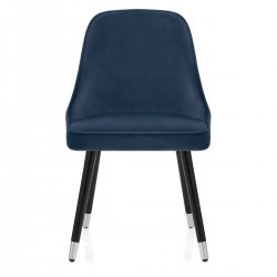 Chaise Bois Velours - Glam Bleu