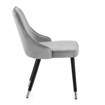 Chaise Bois Velours - Glam Gris