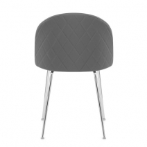 Chaise Faux Cuir - Novello Gris Foncé