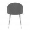 Chaise Faux Cuir - Novello Gris Foncé
