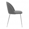 Chaise Faux Cuir - Novello Gris Foncé