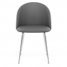 Chaise Faux Cuir - Novello Gris Foncé