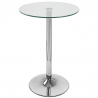 Table de Bar Chrome - Vetro Poseur Transparent