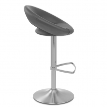 Chaise de Bar Faux Cuir Chrome Brossé - Crescent Matelassé