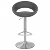 Chaise de Bar Faux Cuir Chrome Brossé - Crescent Matelassé