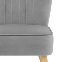 Chaise Bois Velours - Harmony Gris