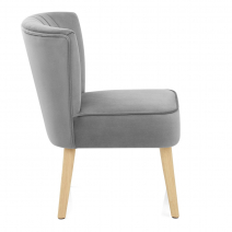 Chaise Bois Velours - Harmony Gris