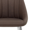 Chaise Faux Cuir Chrome - Tempo Marron