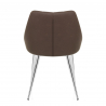 Chaise Faux Cuir Chrome - Tempo Marron