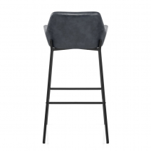 Tabouret de Bar Faux Cuir - Haut Falcon Gris