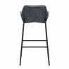 Tabouret de Bar Faux Cuir - Haut Falcon Gris