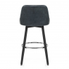 Chaise de Bar Bois Faux Cuir Antique - Hamilton Gris