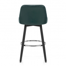 Chaise de Bar Bois Faux Cuir Antique - Hamilton Vert