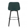 Chaise de Bar Bois Faux Cuir Antique - Hamilton Vert