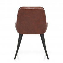 Chaise Faux Cuir - Mustang Marron