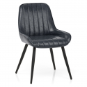 Chaise Faux Cuir - Mustang Gris