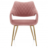 Chaise Metal Velours - Fairfield Rose