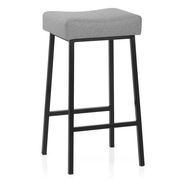 Tabouret Tissu Chrome - Uno Gris 