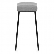 Tabouret Tissu Chrome - Uno Gris 