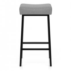 Tabouret Tissu Chrome - Uno Gris 