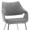 Chaise Metal Velours - Fairfield Gris