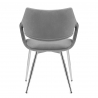 Chaise Metal Velours - Fairfield Gris