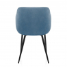 Chaise Bois Velours - Dakota Bleu