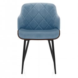 Chaise Bois Velours - Dakota Gris