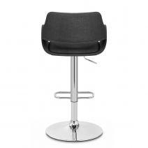 Chaise de bar Chrome Tissu - Nuevo Gris Foncé